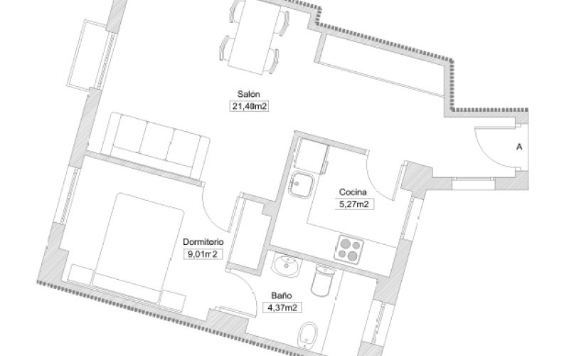 Calle Calle de la Pasa, floor 3, Centro, 1 Bedroom Bedrooms, 0 ,1 BathroomBathrooms,Apartment,Medium Term Let,Calle de la Pasa,3,485